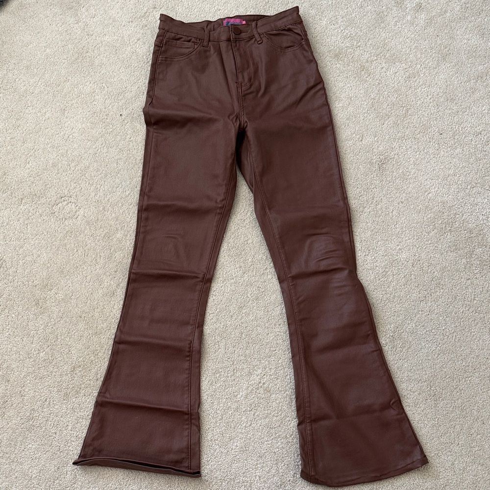 Edikted Brown Leather Pants